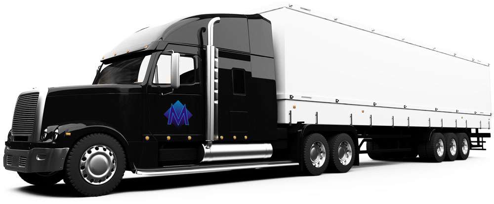 large semi truck with M. Gerace logo on the door